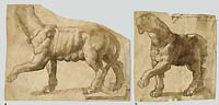Anonymous Artist, late 16th century, Two studies after a sculpture, pen and ink